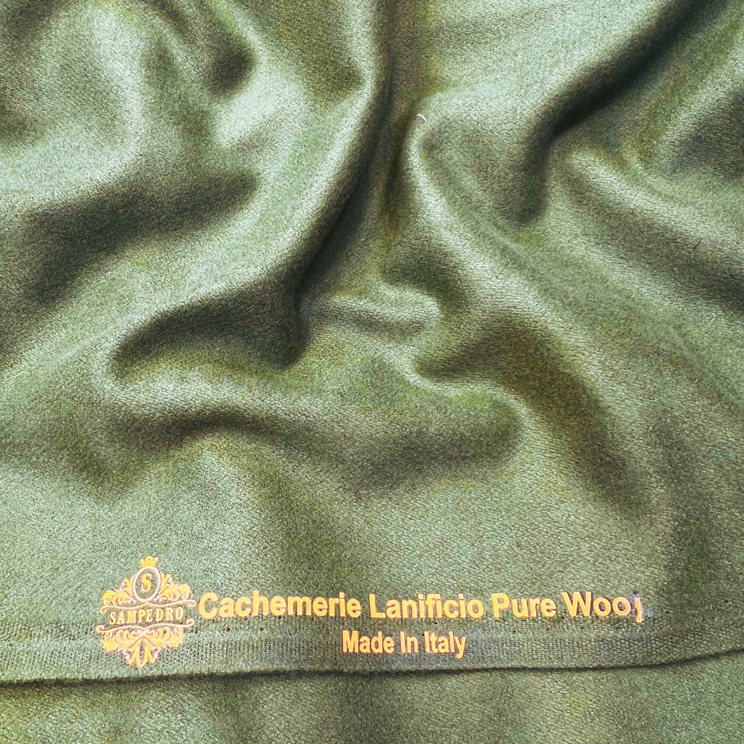 Tissu Mlifa Cachemire SAMPEDRO – Tombé Fluide et Qualité Premium - Vert bouteille
