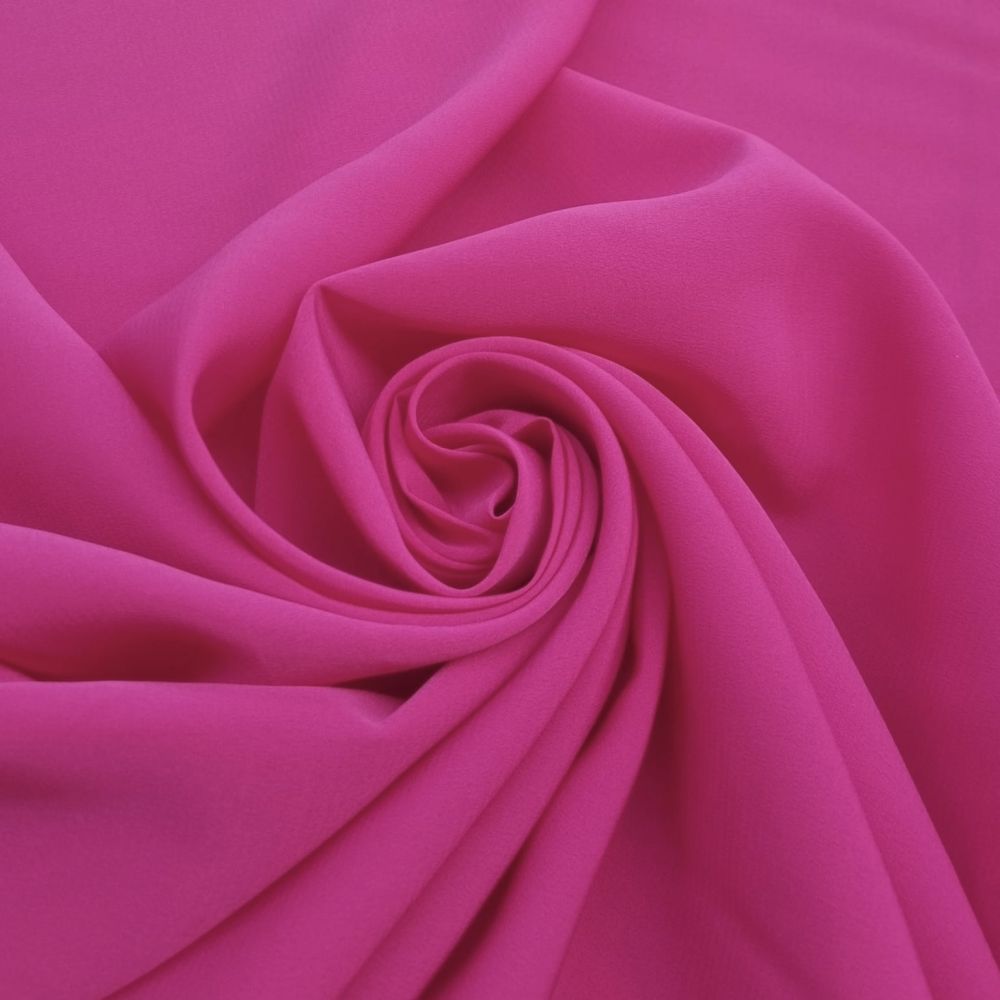 Tissu crêpe de soie - Fuchsia