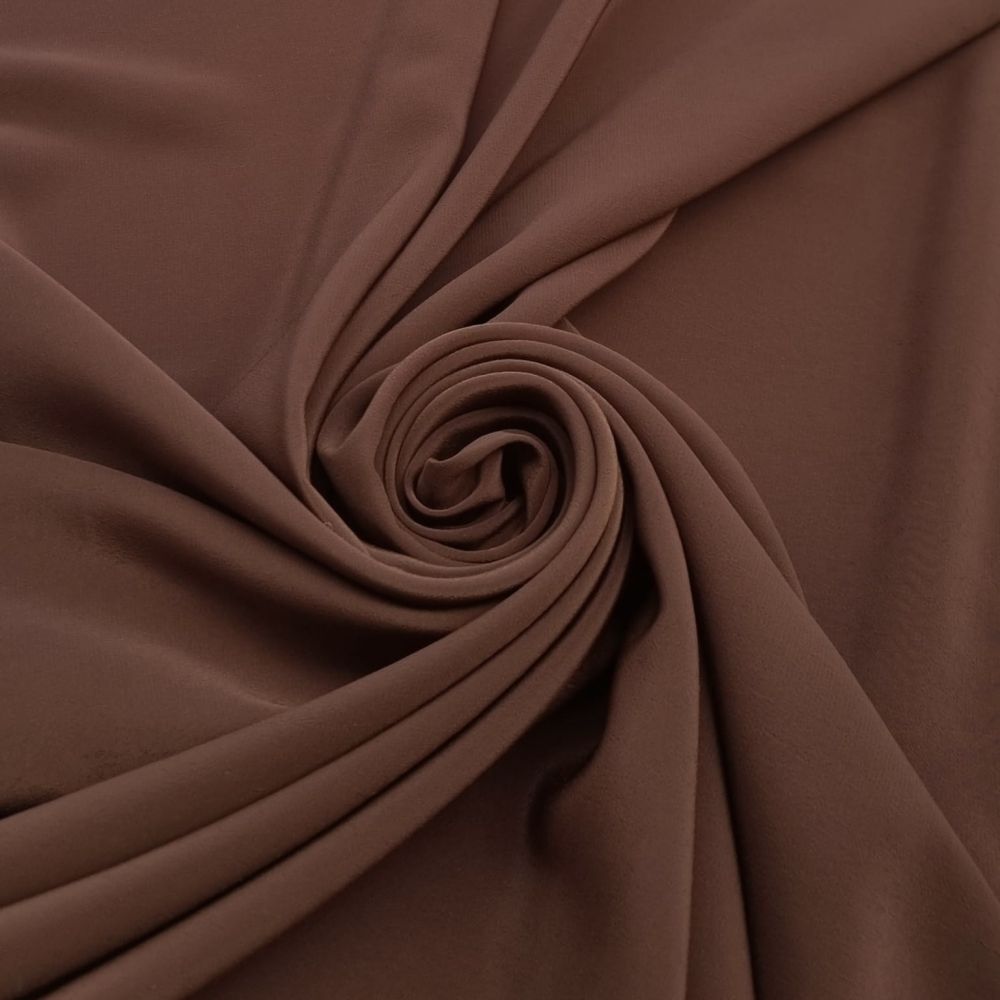 Tissu crêpe - Marron
