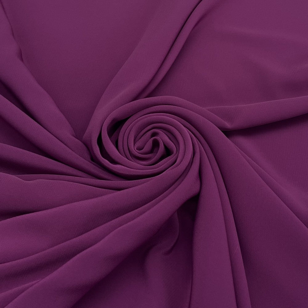 Tissu Crêpe de soie - Pourpre