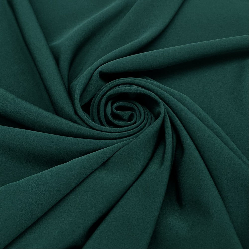 Tissu Crêpe de soie - Vert Bouteille
