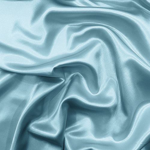 Tissu satin demi-soie - bleu ciel