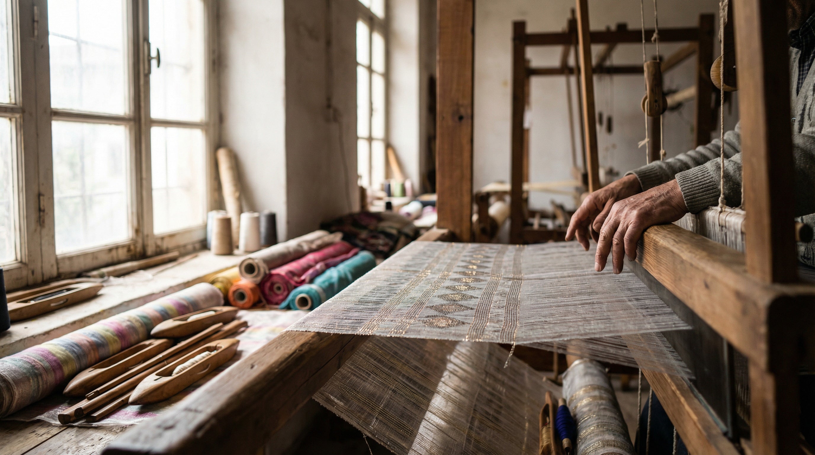 Caftan marocain en tissu jawhara lumineux