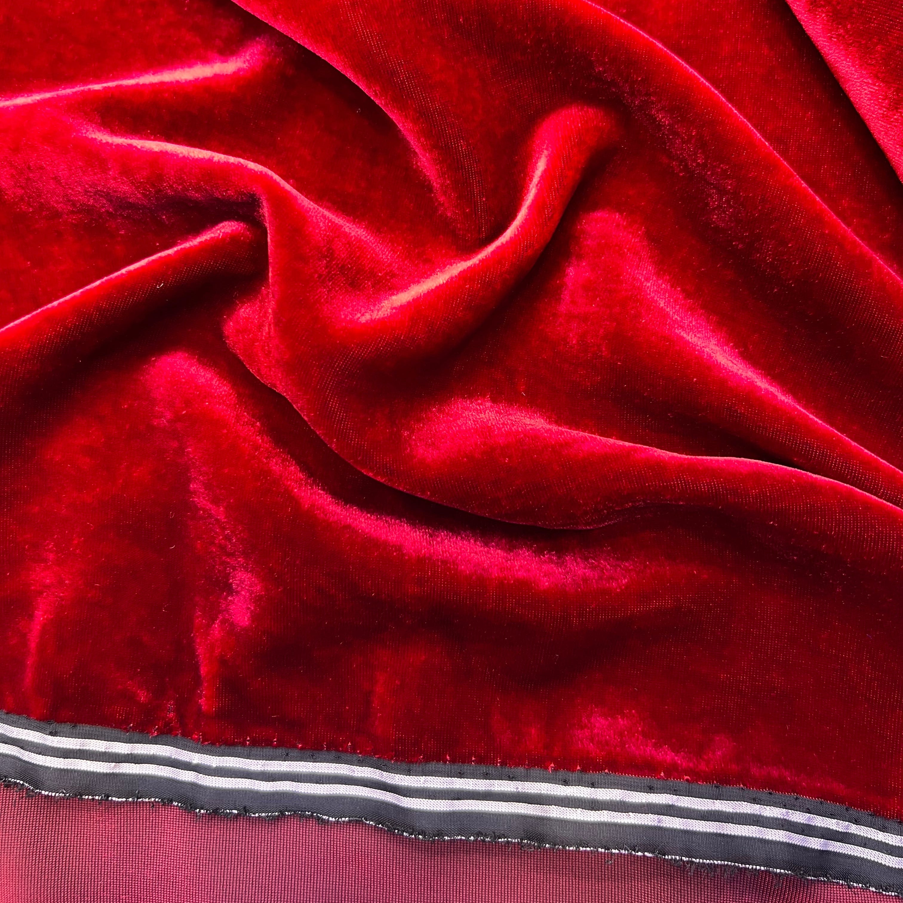 Tissu velours 3 mètres – Rouge brique