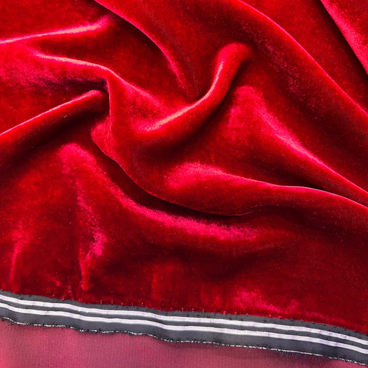 Tissu velours 3 mètres – Rouge brique