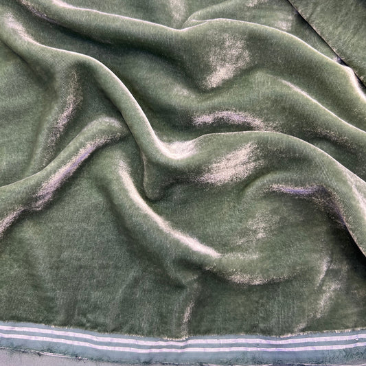 Tissu velours 3 mètres – Gris-vert