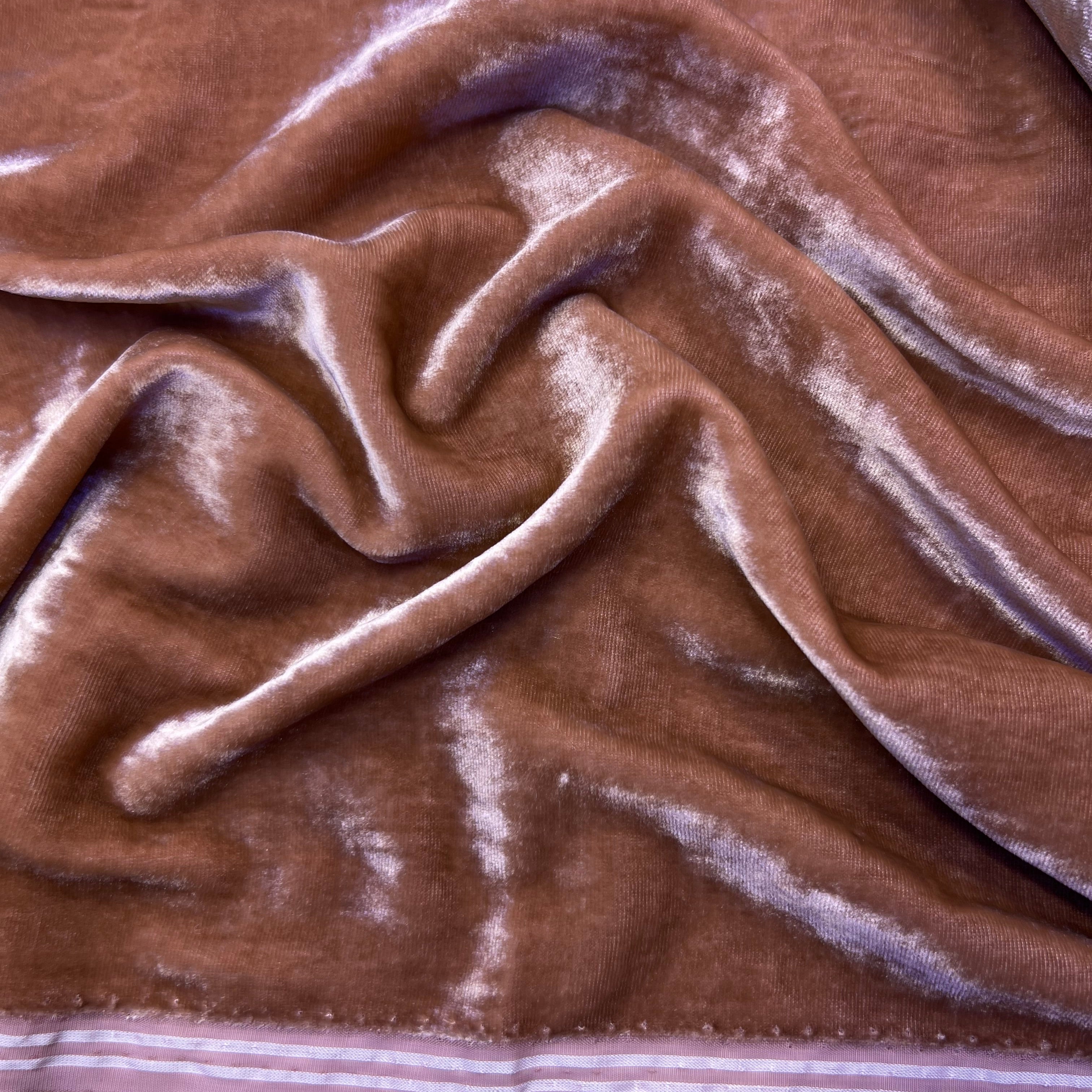 Tissu velours 3 mètres – Marron