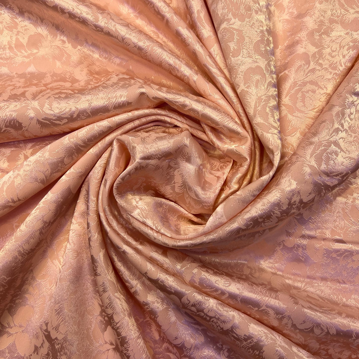 Tissu Kamkha en Soie – Pêche