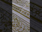 Tissu brocart moutarde tendance pour caftan avec strass