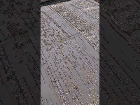 Tissu brocart saumon doux pour robe et caftan femme