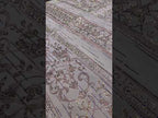 Tissu brocart rose bonbon pour robe et caftan moderne