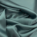 Tissu satin demi-soie - bleu acier