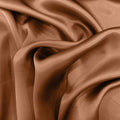Tissu satin demi-soie - terre cuite