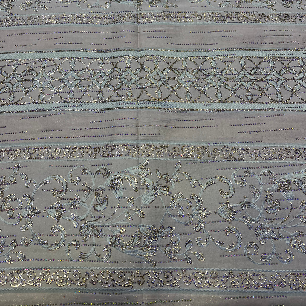 tissu brocart blanc cassé maroc caftan mariage luxe