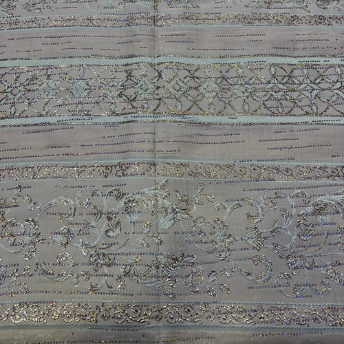tissu brocart blanc cassé maroc caftan mariage luxe