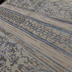 tissu brocart bleu ciel tissu brocart bleu ciel maroc pour caftan et robe élégante