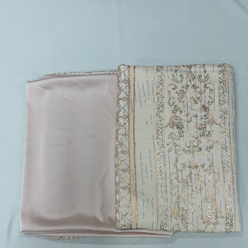 tissu brocart saumon maroc robe élégante femme