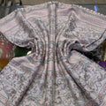 tissu brocart vert pastel luxe maroc caftan