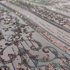 tissu brocart vert pastel luxe maroc caftan