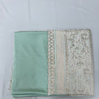 tissu brocart vert pastel luxe maroc caftan