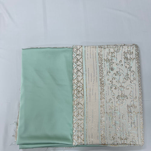 tissu brocart vert pastel luxe maroc caftan